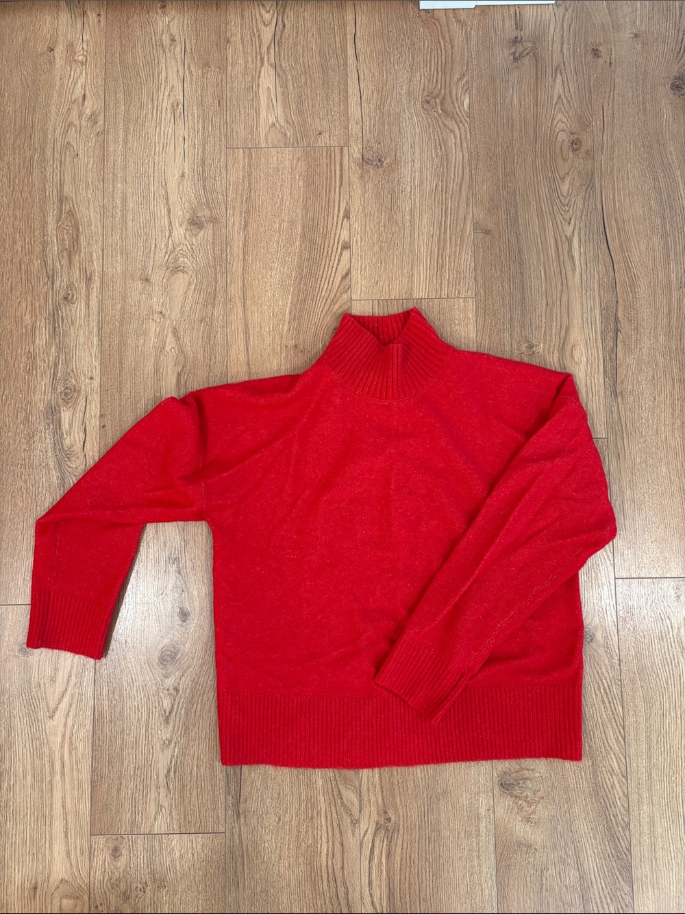 LOFT Bright Red Mock Neck Sweater